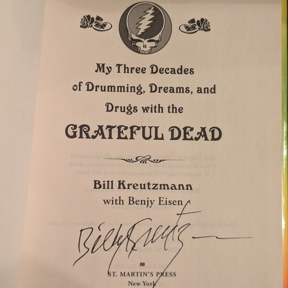 Signed First Edition Grateful Dead Bill Kreutzmann Book 'Deal' - Picture 4 of 5